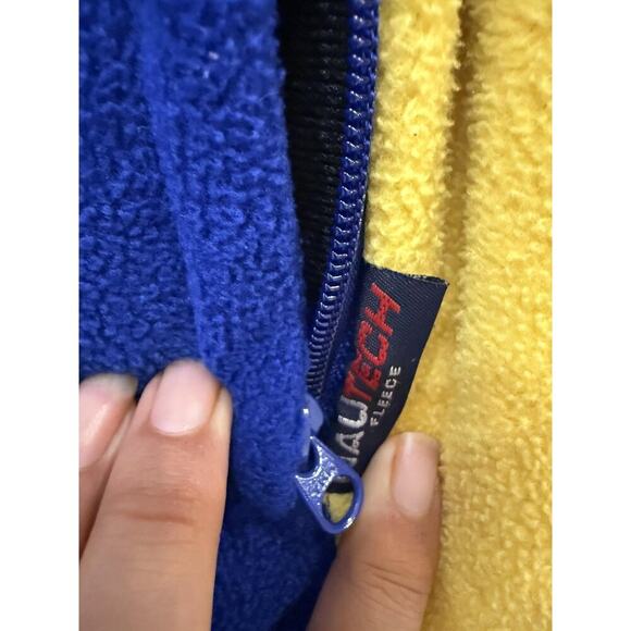 Vintage Nautica Jacket Mens XL Competition Fleece Full Zip Sleeve Made USA 90s - Picture 6 of 9